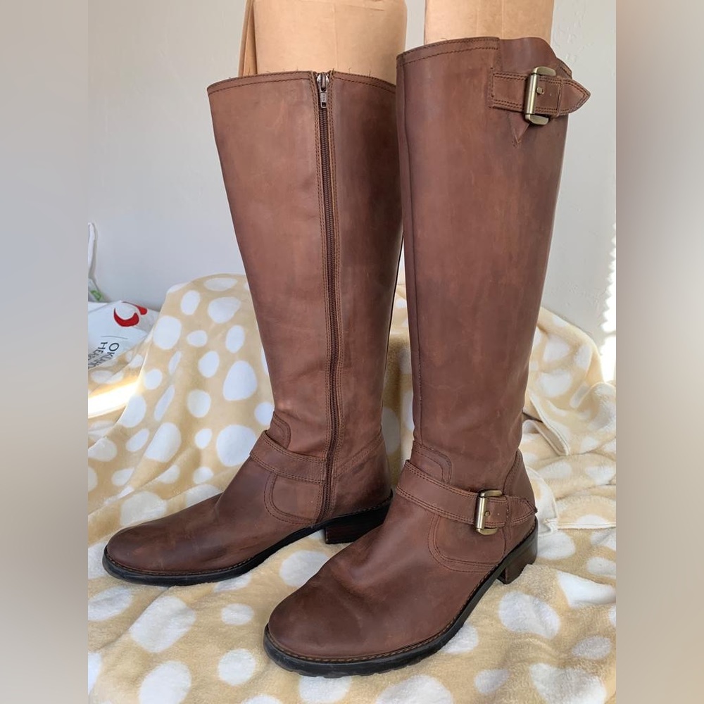 Eddie Bauer brown leather riding boots 10M